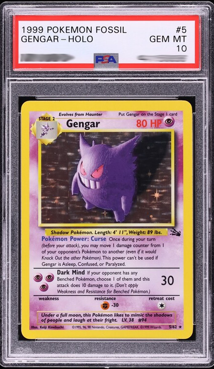 Gengar — Fossil graded card